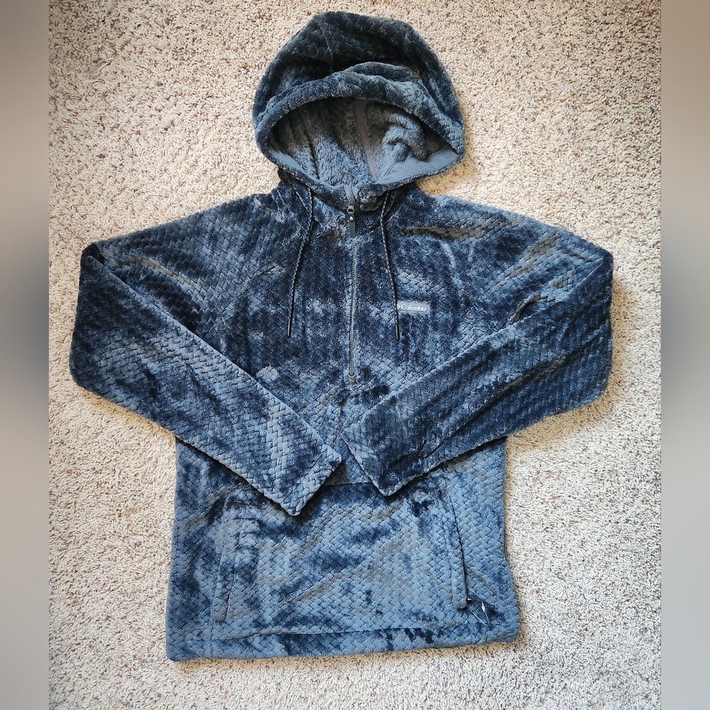 Columbia Fireside Quilted Fleece 1/2 Zip Pullover Gray Women's Size XS NWOT